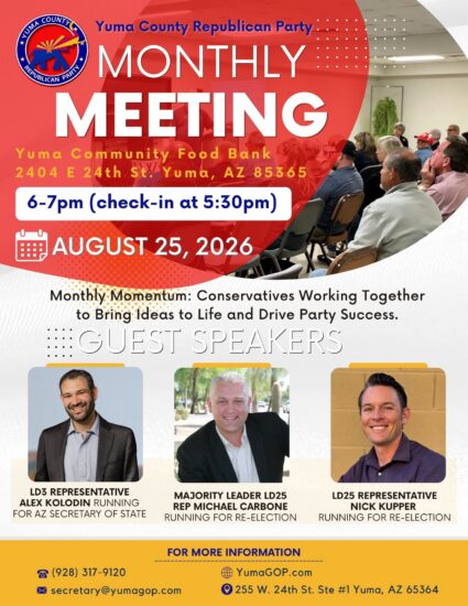 Yuma GOP mtg flyer August 2026 NEW